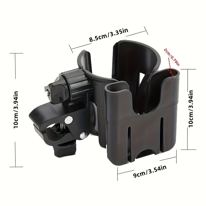 Pram phone and cup holder with universal fit – stable, 2-in-1 design | buggy accessory