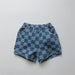 Checked shorts with elastic waistband – soft cotton, unisex, side pockets | kids summer shorts