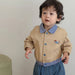 Baby and toddler baseball jacket with patchwork design – elastic cuffs | unisex autumn wear