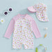 Baby UV swimsuit with sun hat – long sleeves, quick-dry, stretch | Kids swimwear