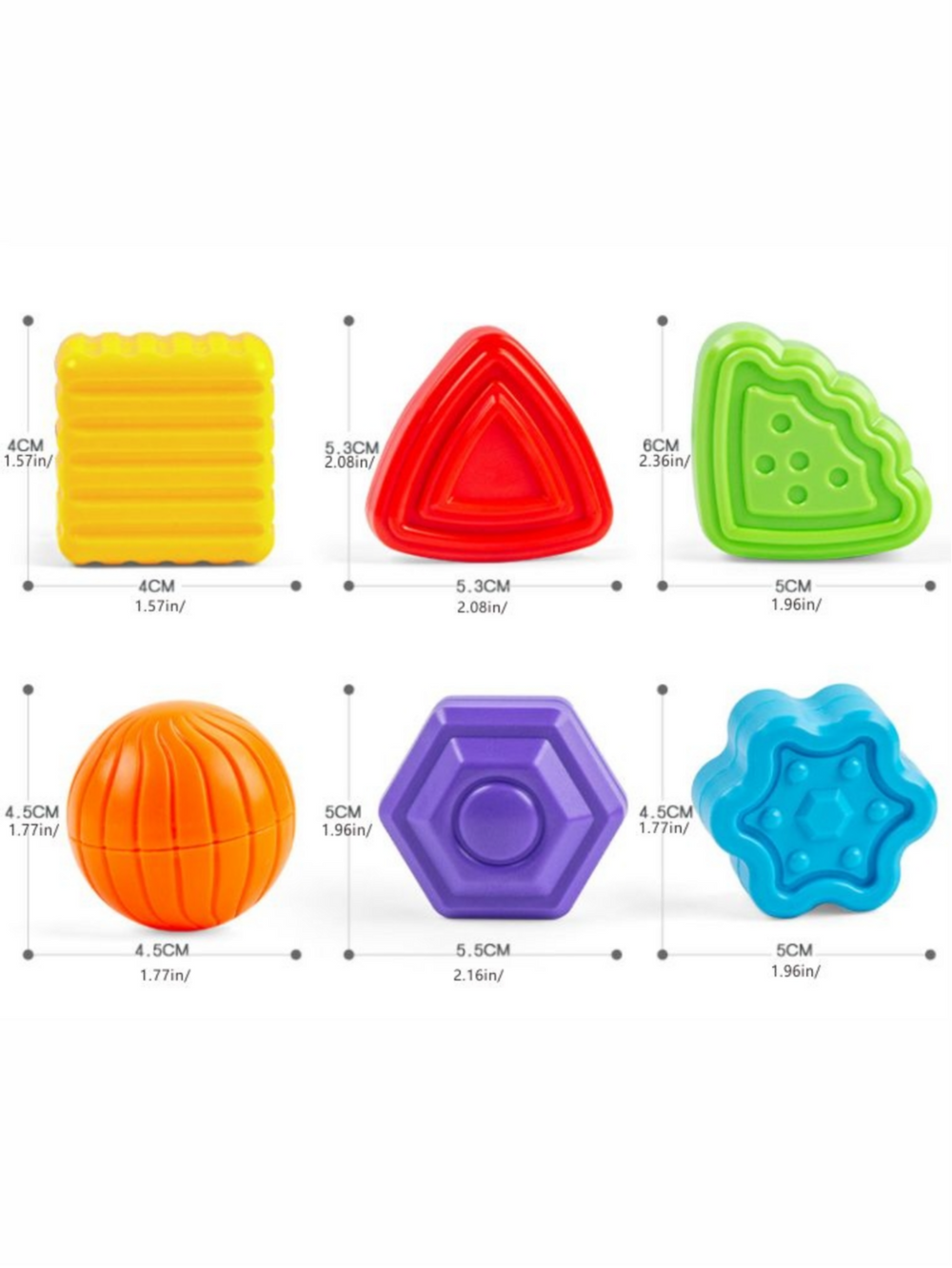 Sensory shape cube – motor skills, BPA-free, flexible bands | Montessori toy