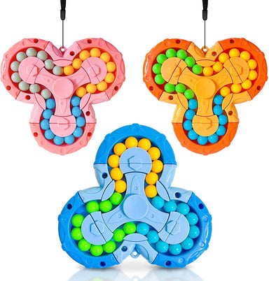 Fidget spinner puzzle eases stress and sharpens focus – 360° spin, colour beads | kids