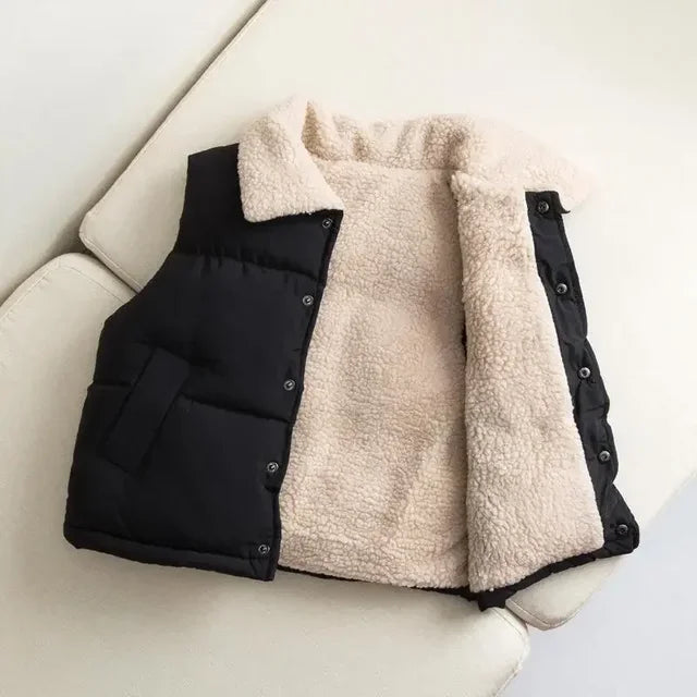 Bodywarmer with soft fur lining – lightweight, durable, unisex | kids outerwear