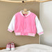 Baseball jacket with ribbed cuffs – soft lining, easy button fastening | kids outerwear