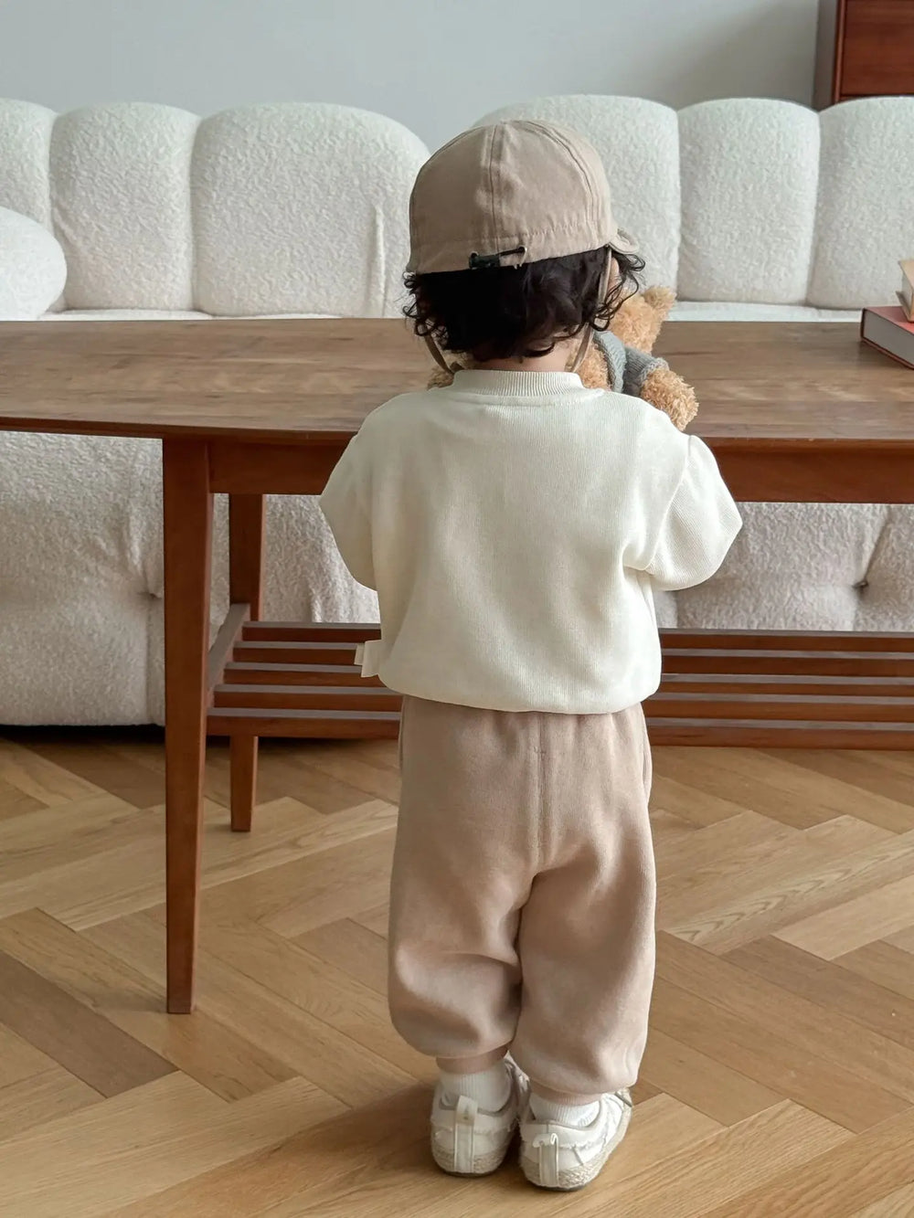 Baby & toddler baseball jacket – dog embroidery, button fastening | autumn
