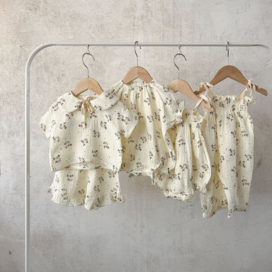 Baby summer outfit in soft muslin cotton – breathable, floral, multiple styles | girls