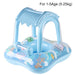 Baby swim float with sun canopy – stable, inflatable design | toddler float
