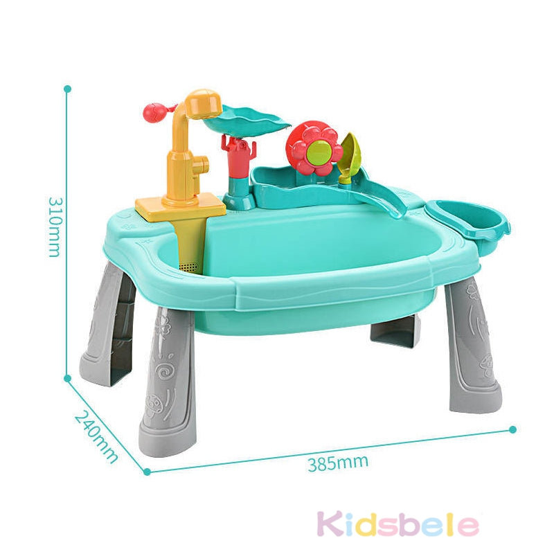 Water play toy sink with fishing game – flowing water, accessories | for kids