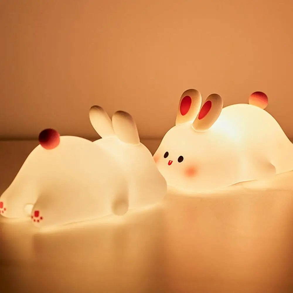 Rabbit night light with soft glow – cuddly, rechargeable design | Kids bedtime