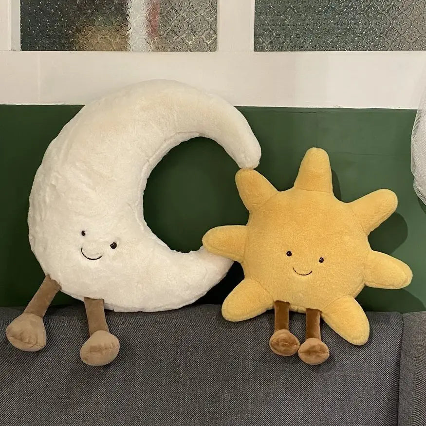 Soft comfort toy for bedtime – lightweight, skin-friendly, moon or sun design | baby & toddler