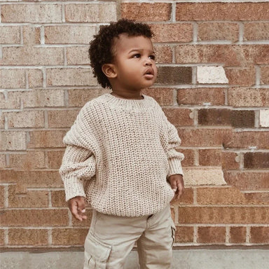 Knitted jumper with soft, breathable yarn – versatile, timeless design | kids knitwear