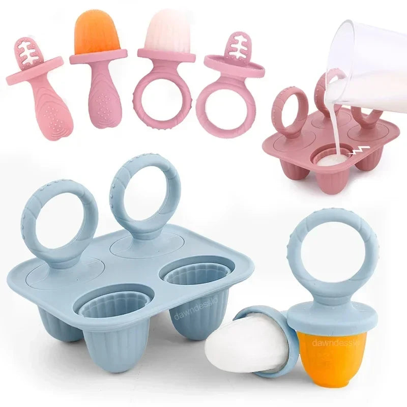 5-piece baby teether set – BPA-free silicone with handle grip | Teething toys