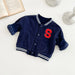 Baseball jacket with space print – ribbed cuffs, zip, pockets | unisex coat