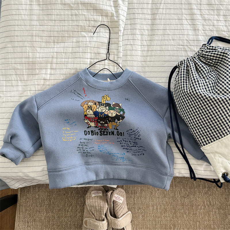 Printed kids' sweatshirt – soft cotton, relaxed fit | unisex