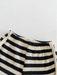 Striped summer set with bear embroidery – soft, stretchy, elastic waist | baby & toddler