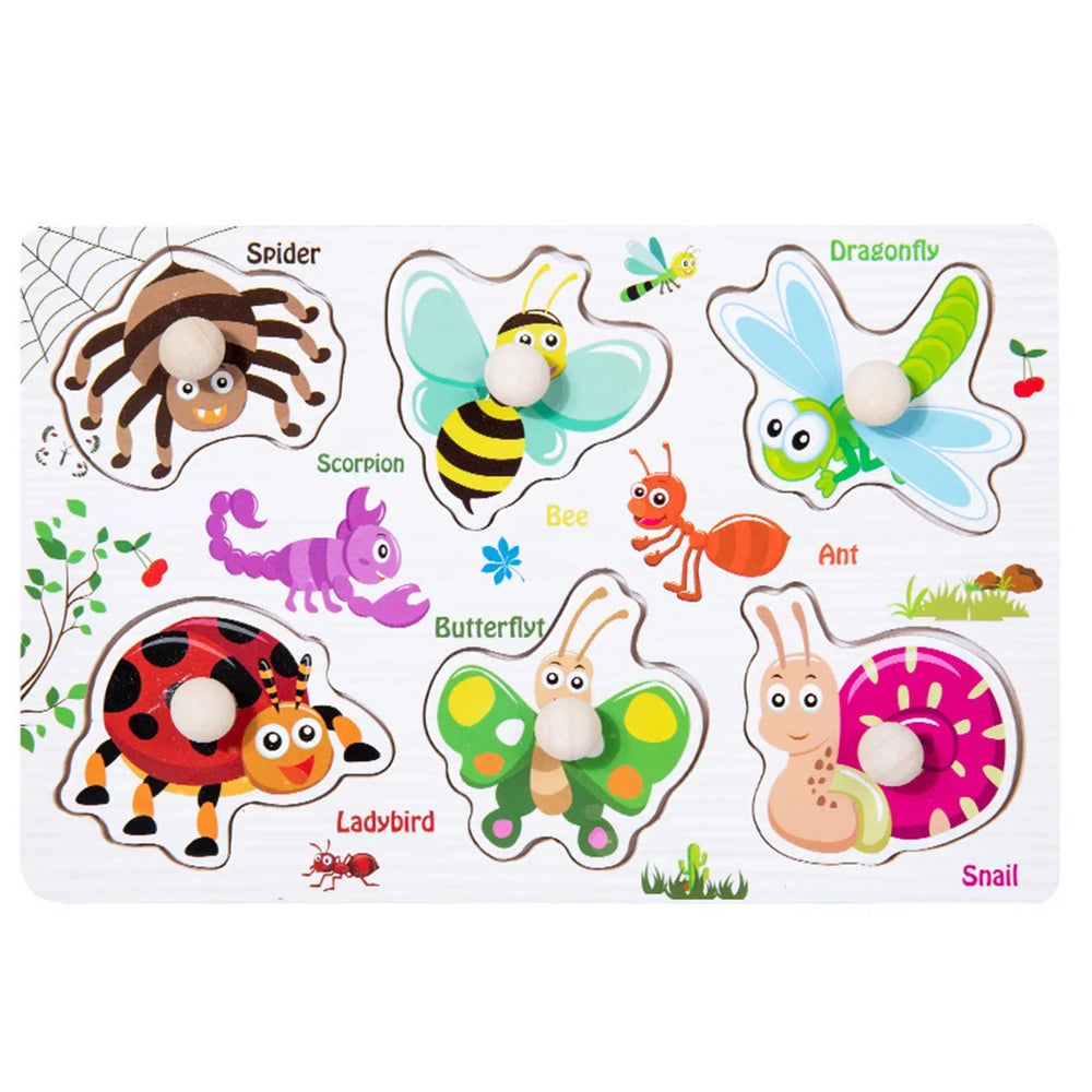Wooden Montessori puzzle – educational toy, 10 themes | Kids