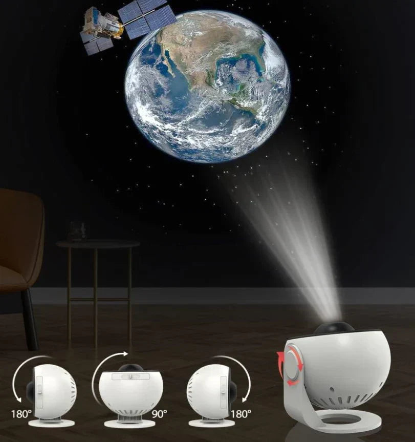 Star projector with 360° rotation – 12 colours, USB powered | Night light
