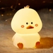 Duck night light with touch control – USB rechargeable, warm light, silicone | nursery LED lamp