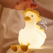 Duck night light with touch control – USB rechargeable, warm light, silicone | nursery LED lamp