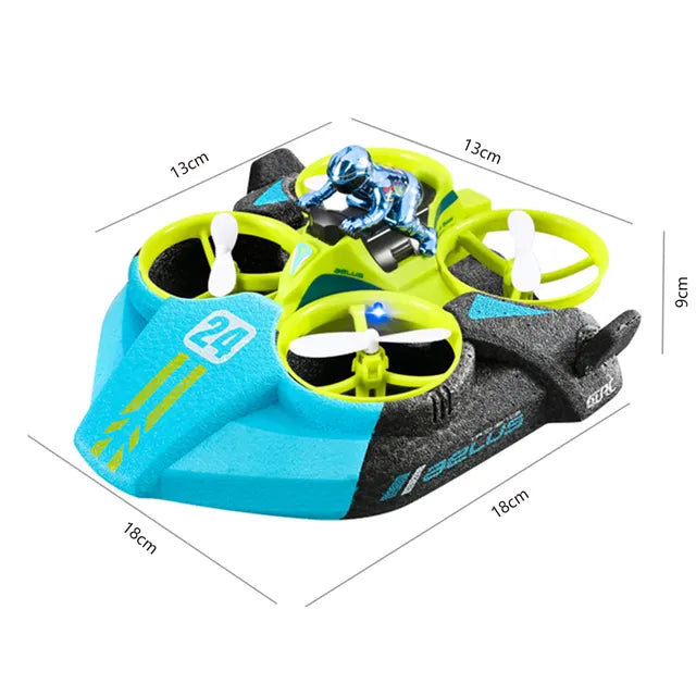 RC amphibious car with 360° stunt spins – drives on land and water | remote control toy