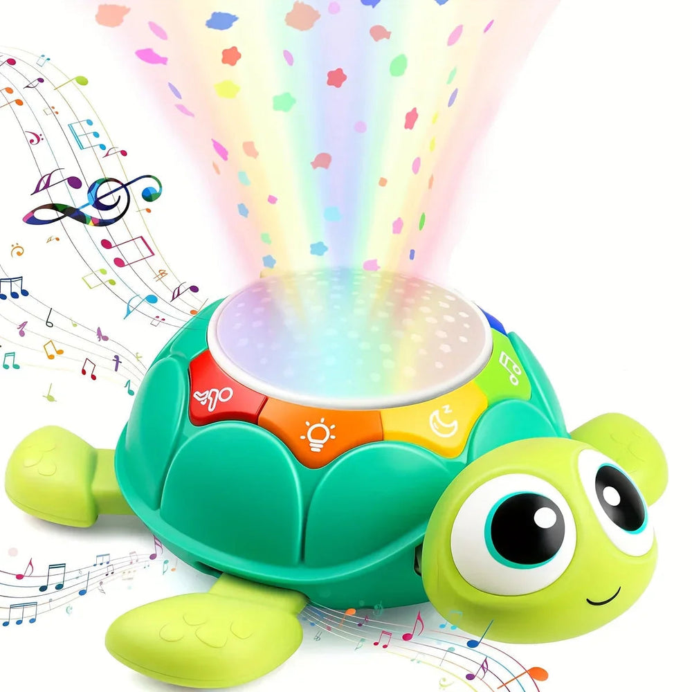 Star projector creates a calming light show at bedtime – soothing sounds, sensory play | Baby toy