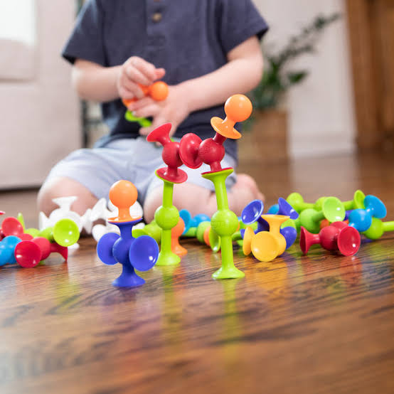 Suction cup building set – educational, creative construction toy | kids