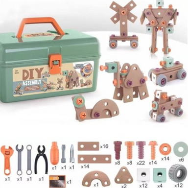 Kids' tool set with carry case – hammer, saw, screwdriver | pretend play