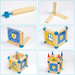 Wooden castle building set – sturdy blocks, montessori-inspired play | kids 3+