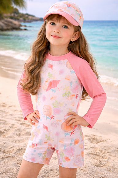 UV swimsuit with sun hat – UPF50+ protection, quick-drying | baby swimwear