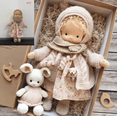 Handmade fabric doll with natural materials – soft, comforting, huggable | for children