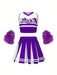Children's cheerleader costume – complete set with pompoms, breathable | fancy dress