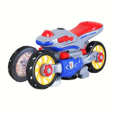 Electric spinning motorbike toy with LED lights and music – 360° rotation | children's toy