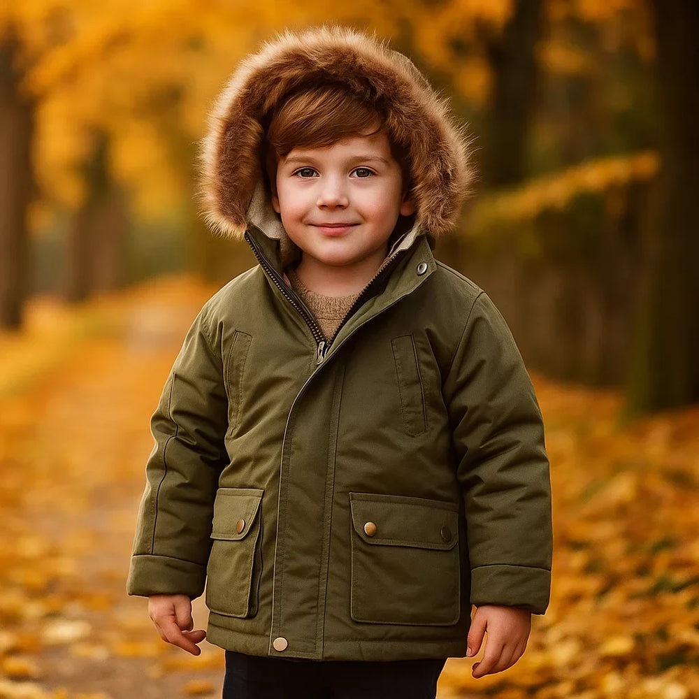 Kids winter coat with hood – padded, warm and comfortable | winter wear