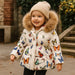 Kids winter jacket with thick lining – stylish prints, durable zip | ages 4-10