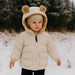 Warm winter coat with cosy teddy lining – hooded design, easy zip | baby & toddler