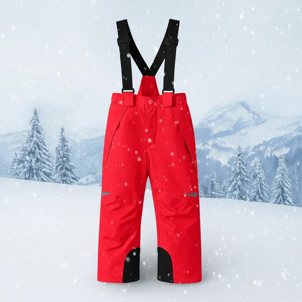 Warm waterproof ski trousers for kids – flexible fit, reflective details | winter sports gear