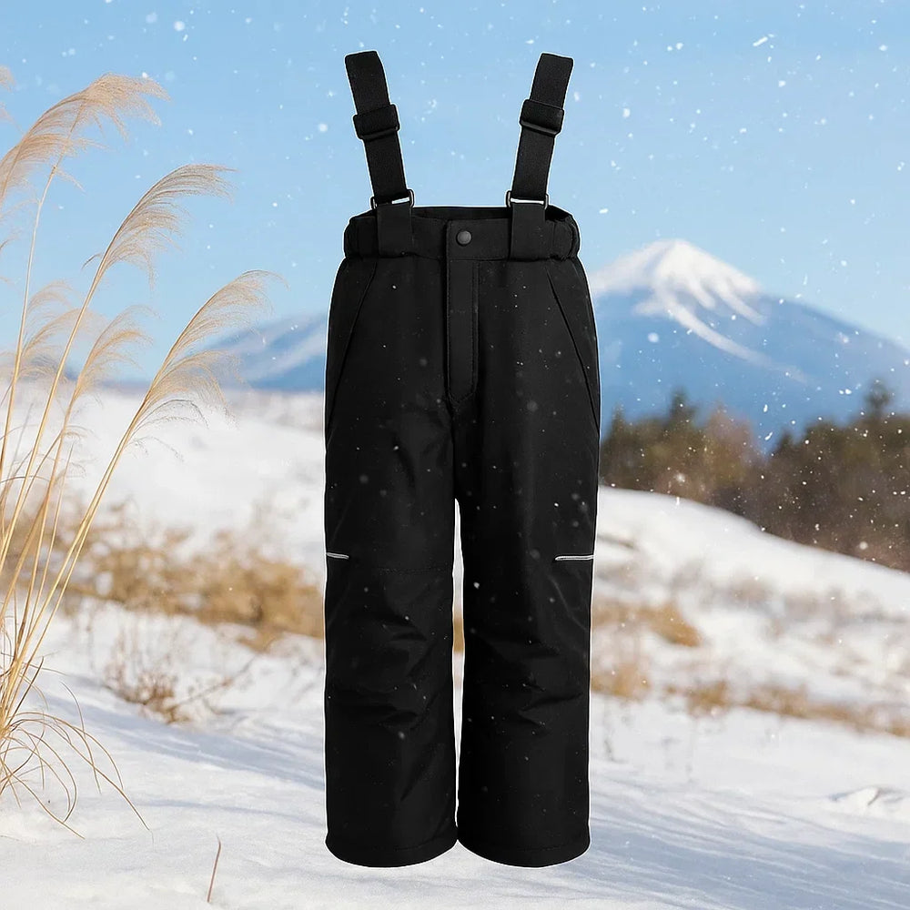 Warm waterproof ski trousers for kids – flexible fit, reflective details | winter sports gear
