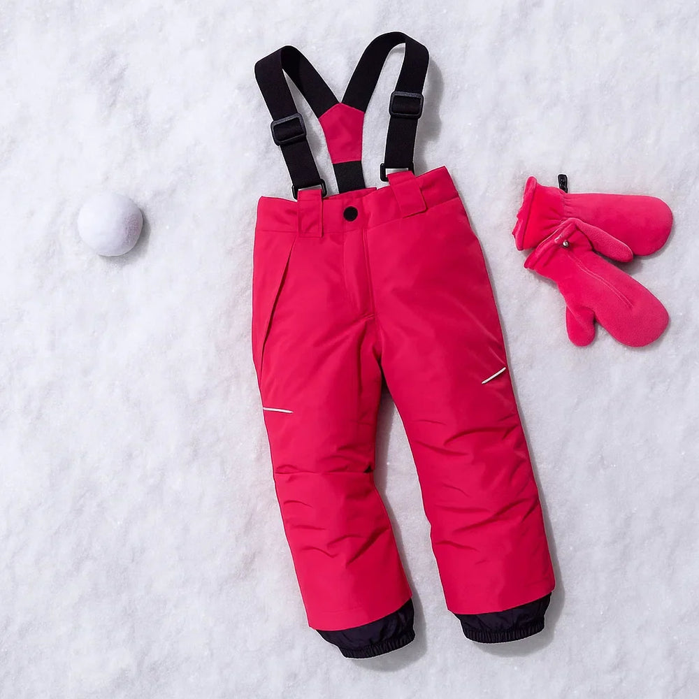 Warm waterproof ski trousers for kids – flexible fit, reflective details | winter sports gear
