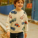 Kids' jumper with vehicle print – soft cotton, comfortable fit | boys and girls