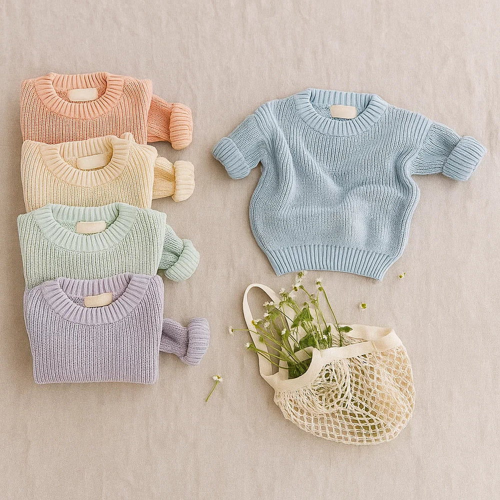 Knitted jumper for warmth and comfort – soft, easy to put on | baby & toddler