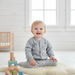 Baby & toddler baseball jacket – dog embroidery, button fastening | autumn