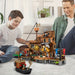 Pirate ship building set with harbour – figures, treasure chest, manual | ages 6+