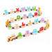 Magnetic wooden train set – letters, numbers, educational play | for kids