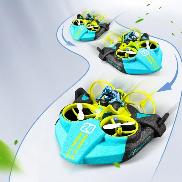 RC amphibious car with 360° stunt spins – drives on land and water | remote control toy