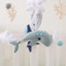 Wooden baby mobile without batteries – natural materials, soft colours | Nursery décor