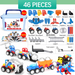 Magnetic vehicle building set with snap-together pieces – creative, educational play | kids toy