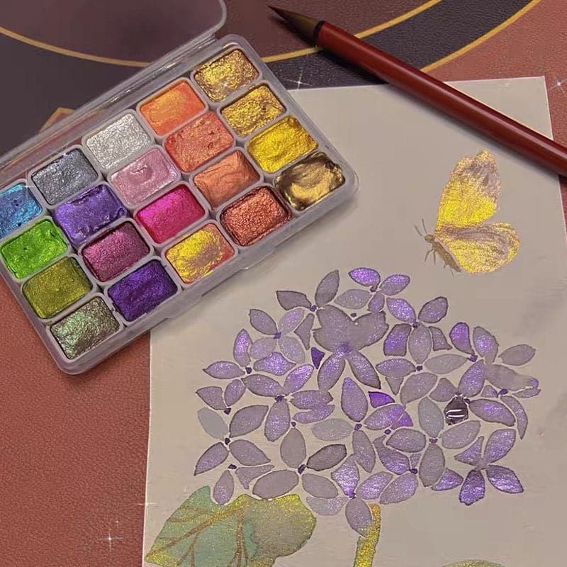 Watercolour paint set with vivid colours – blends easily, 20 shades | beginners to artists