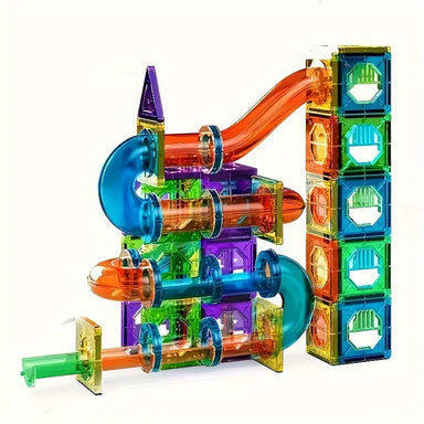 Magnetic building blocks with LED lights – 69-piece STEM set | kids