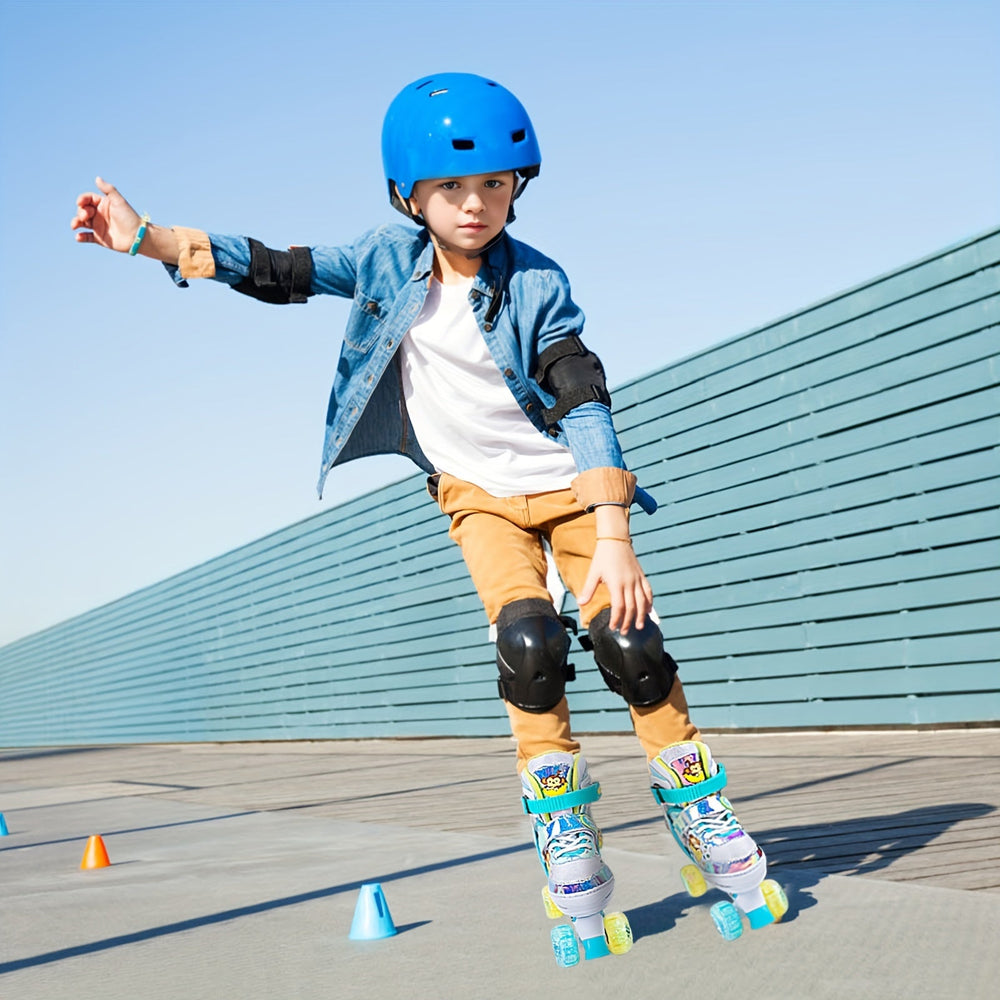 Adjustable roller skates with glitter design – comfortable fit, ankle support | kids