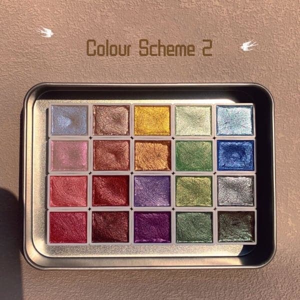 Watercolour paint set with vivid colours – blends easily, 20 shades | beginners to artists